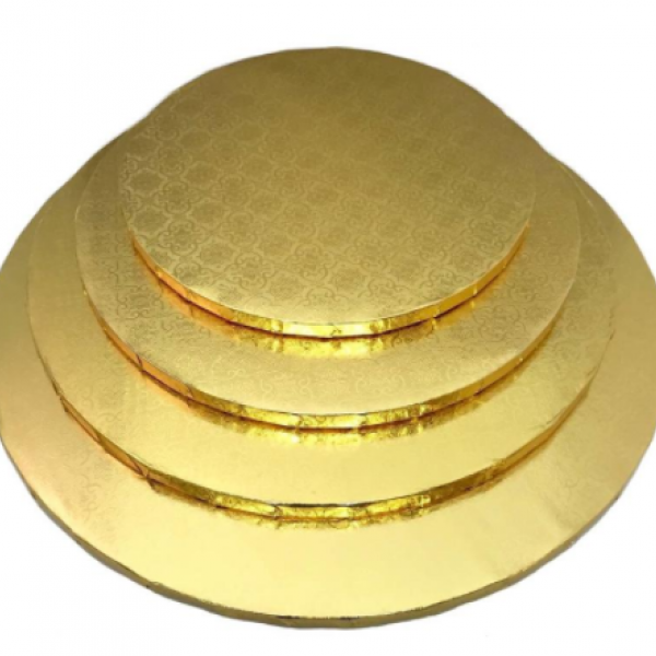 Cake Drum Round 10" Gold